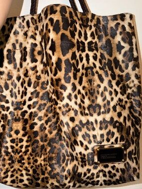 Marc Jacobs Leopard Print Tote in Brown and Black